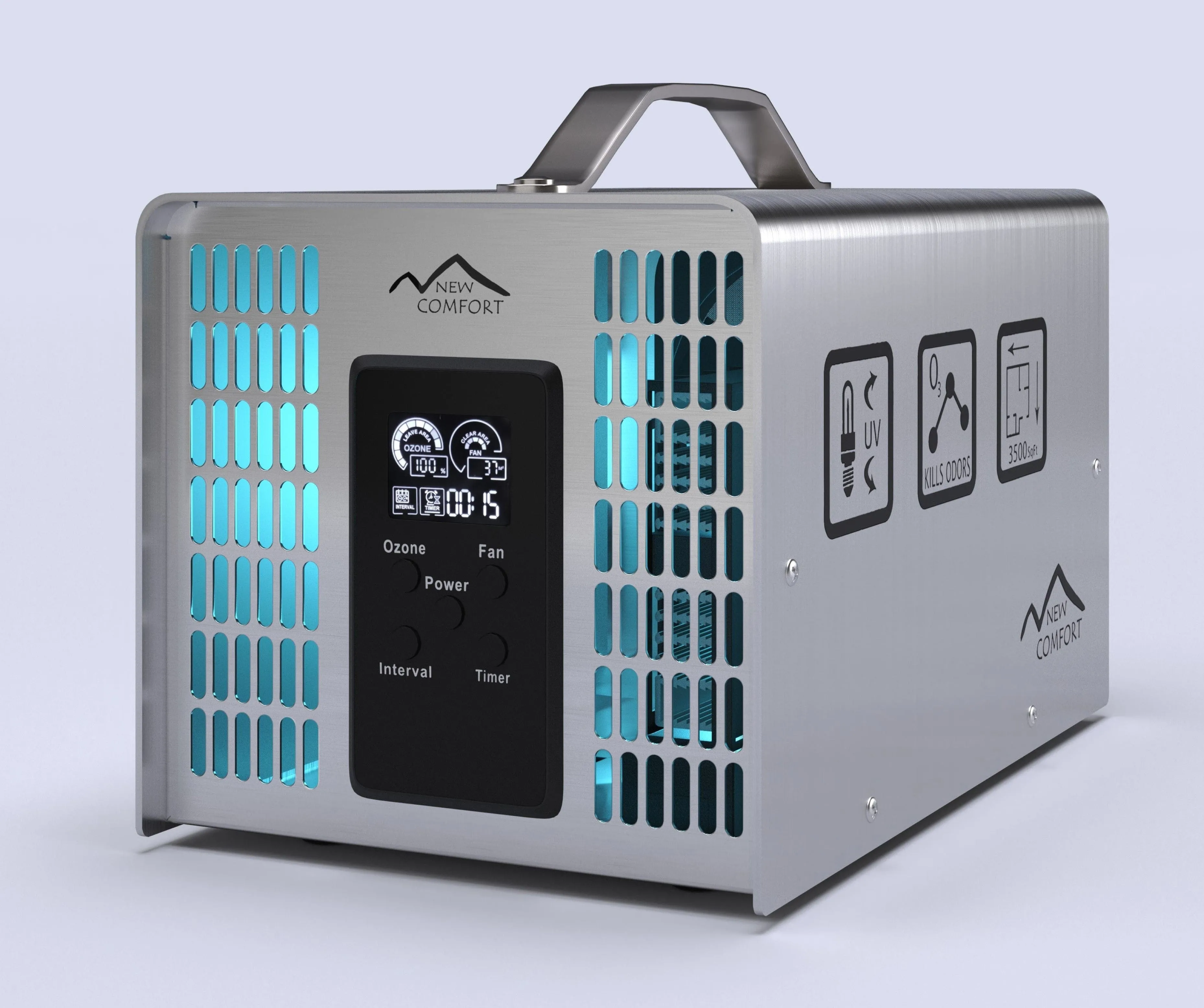 DEMO New Comfort Stainless Steel 9,000 to 14,000 mg/hr Commercial Ozone Generator and Air Purifier